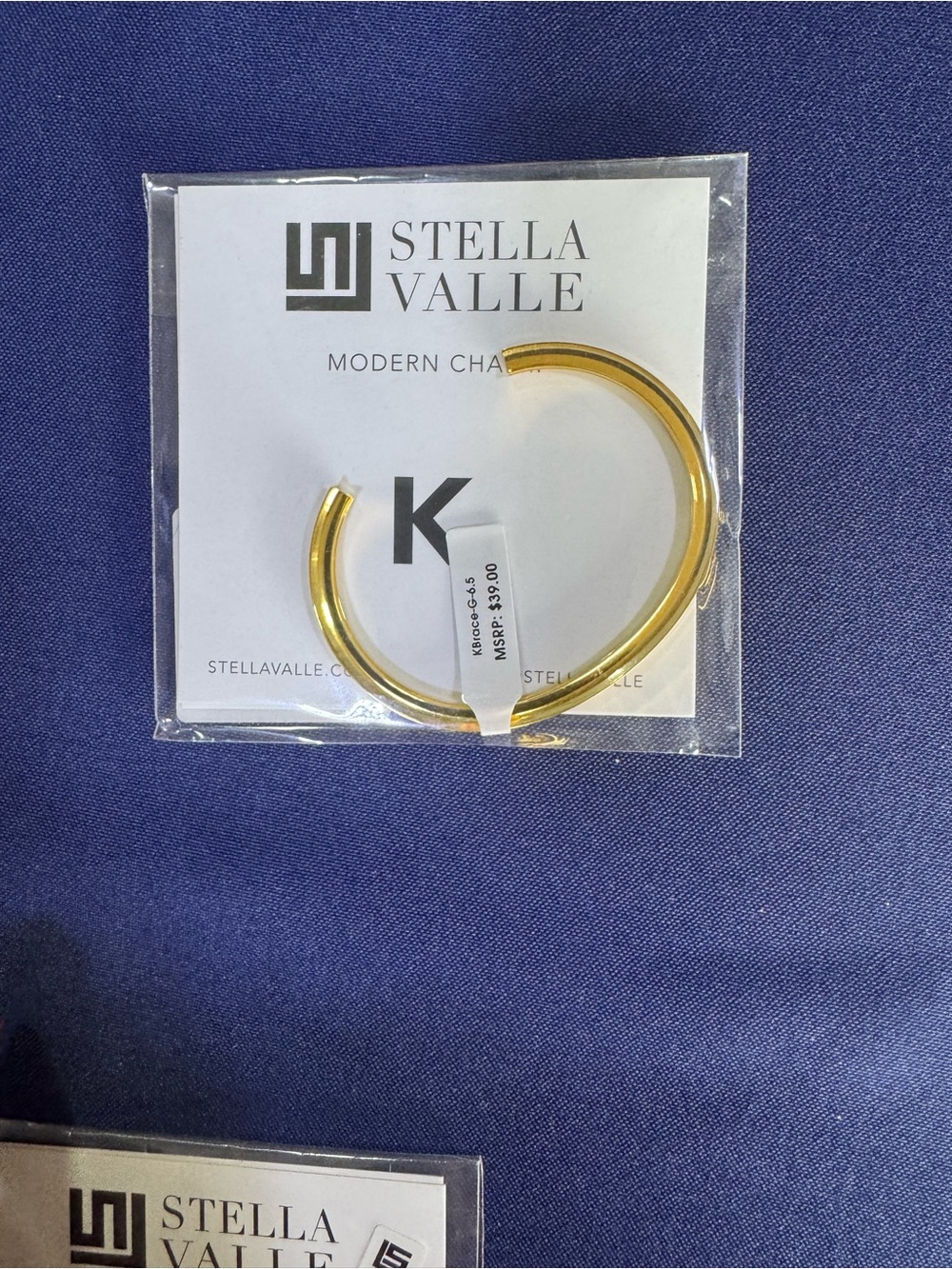 Gold Open Cuff Bracelet - Stella Valle “k” Modern Chic